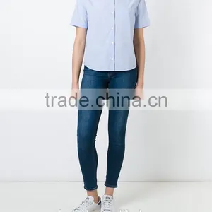 100% Cotton Girls Flower Embroidery Shirt OEM Service thumbnail-1