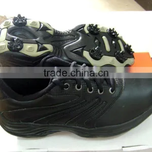Black Classics Style Lace up Golf Shoes With Spike for Adults With Family Business Sports on the Grass thumbnail-1