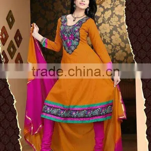 Styles Pure Cotton Designer Embroidery Suits thumbnail-1