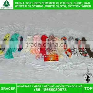 Stock Second Hand Bales 100Kg Ladies Silk Scarf Used Clothing Warehouse thumbnail-1