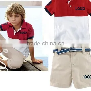 New Arrival Boys Red Polo Clothing Suits Baby Boys Polo t Shirts+polo Shorts 2pcs Outfits thumbnail-1