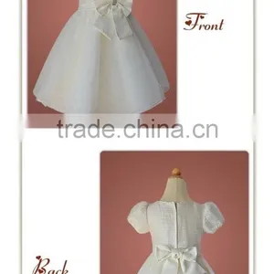 Best Selling Fashion Baby Girl Short Sleeve Summer Princess Party Dress Lace Dress Bid Bow-knot Low Price Kids Clothes thumbnail-6