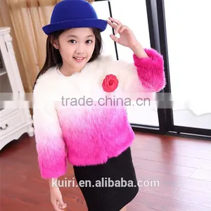 New Children Faux Fur Coat Autumn Winter Full Sleeve Coat Girl's Warm Coats Baby Short Patchwork Outerwear Thick Girl Clothing thumbnail-3