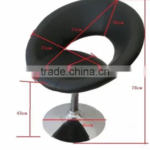 2015 Hot Selling Black Color Good pu Swivel Chair thumbnail-4