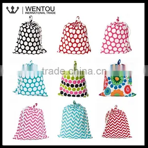 Fashion Chevron Polka Dot Cotton Cheap Laundry Bag thumbnail-2