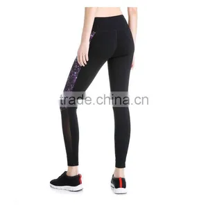 2017 Custom High Quality Floral Printing Yoga Clothing Sets for Women thumbnail-6