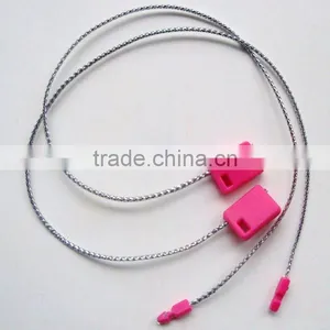 Plastic Tag With Silver Shiny String thumbnail-1