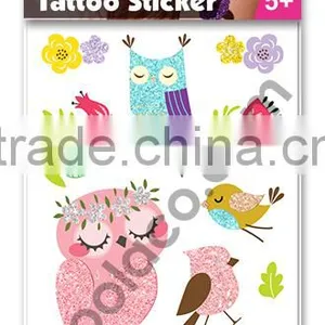 Mini Glitter Owl Temporary Tattoo Body Tattoo Fashion Tattoo thumbnail-1