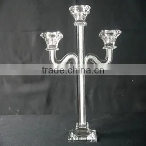 Wholesale Clear Crystal Long Stem Candle Holder For Wedding Table Decoration thumbnail-2