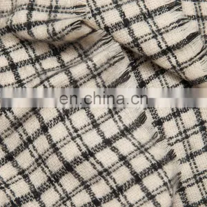 Autumn And Winter Rice Plaid Black Small Plaid Acrylic Printing Scarf thumbnail-2