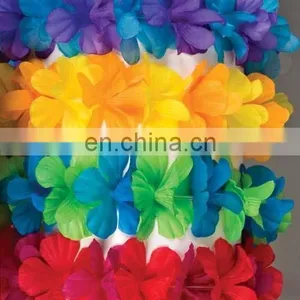 Mahalo Floral Leis Headband 12 PC Set Silk Headband Lei Headband Kauai Headband thumbnail-1