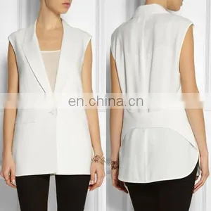 Ladies Fashion Formal Sleeveless Jacket With One Button Design (NTF05161) thumbnail-1