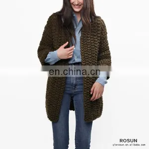 Formal Open Front Handmade Knitted Cardigan Sweater thumbnail-2