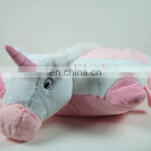 Plush&stuffed Unicorn Cushion Cover, Soft Animal Kid's Horse Cushion Toy, Winter Pillow thumbnail-1