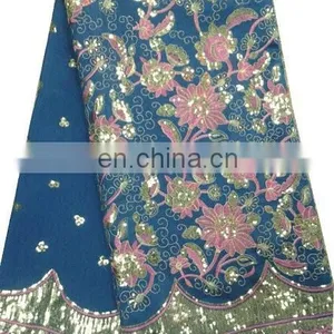 Sequin Flower George Lace Silk Fabric(PG14017) Liturgical Lace Fabric thumbnail-1
