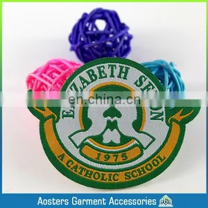 Die-cut Shape Beatiful White Background School Woven Badge Customized Cheap Woven Badge for Kids Personal Woven Badge for Cloth thumbnail-4