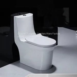 Manufacturer Factory Bathroom High Quality Ceramic New TOTO Siphonic One Piece Water Closet With Slow Down Seat Cover thumbnail-4