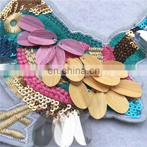 2017 The Most Popular Colorful Sequin Embroidery Patches Birds for Garment thumbnail-3