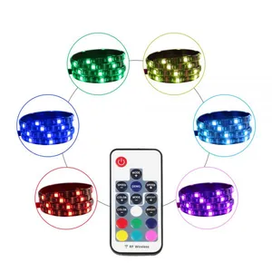 USB LED Strip 5050 RGB With Corner Connector 1M 2M Flexible Strip Light RGB PC TV Background Lighting With Adhesive Tape thumbnail-3