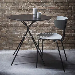 Metal Outdoor Folding Table Coffer Table Round Table thumbnail-3