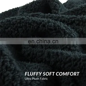 Wholesale Plush Thick 100% Microfiber King Size Sherpa Blanket thumbnail-7