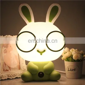 Lovely EU Plug Plastic Baby Bedroom Lamp Animal Led Night Light Rabbit Sleep Luminaria for Kids thumbnail-4