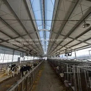 Prefabricated Light Steel Structure Cattle Barn Cattle Farm thumbnail-2