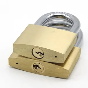 Waterproof Good Quality Safety Cheap Hot Sale 50mm Thin Type Brass Padlock thumbnail-4
