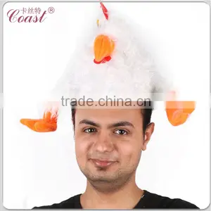 Cute White Plush Animal Chicken Hats thumbnail-1