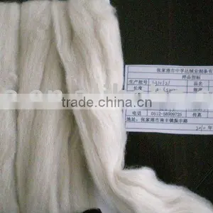 100% Worsted Combed Light Grey Yak Down Top thumbnail-1