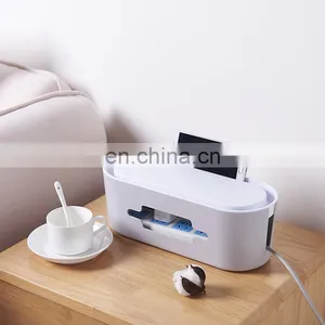 Heat Dissipation Plastic Cable Tray Electric Wire Storage Table Use Cable Organizer ABS Plastic Socket Organizer With Lid thumbnail-1