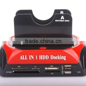 876c 2 USB Ports Card Reader Hdd Docking in HDD Enclosure thumbnail-1