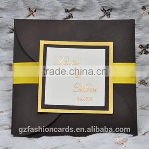 Personalized Korean Square Shaped Glossy Wedding Invitations thumbnail-6