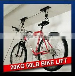 Ceiling BIKE HOIST STORAGE Lift Hang Cycle Bicycle Garage Shed Mount Pulley Rack thumbnail-1