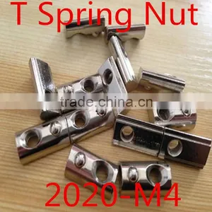 M4 T Spring Nut / M4 Half Round Elasticity Spring Nut Block for 2020 Aluminium Profile Slot Groove 6 thumbnail-1