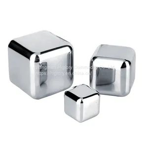 Amazon Hot Selling 304 Stainless Steel Ice Cubes Customized Whiskey Chilling Stones With Tongs Chill thumbnail-3