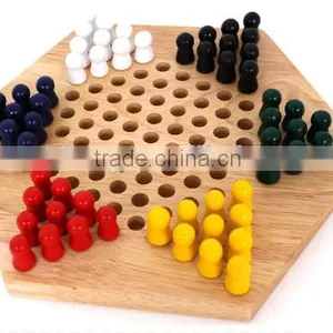 2015 Hot Promotional Items Wooden Musical Instruments Play Chess Game Now Wooden Hexagon Draughts Children's Early Education Toy thumbnail-5