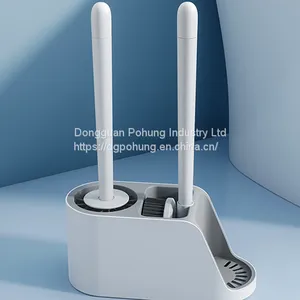 Toilet Brush Set All Corner Clean Toilet Brush Household Bathroom Bathtub Rack thumbnail-1