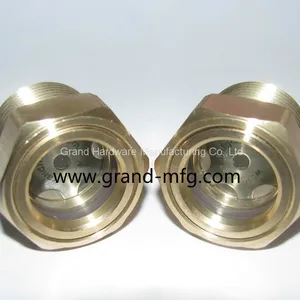 Male NPT 1 1/2 Inch Brass Oil Level Sight Plugs Compressor Oil Sight Glass 1/2