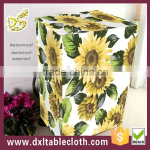 Flower Graphic Printed Pvc Washing Machine Cover Waterproof Protective Covers thumbnail-1