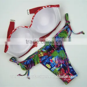 2016 Summer Style Print Floral Bikini Swimwear Sexy Biquini Feminino Padded Swimsuit Quality Choice thumbnail-5