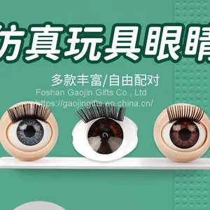 Plastic Oval Fix Doll Eyes With Eyelash thumbnail-3