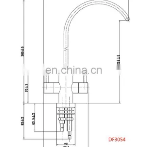 Food Grade SUS304 Double Ways Water Filter Faucet 3054 for Water Filtration System Kitchen Faucets thumbnail-2