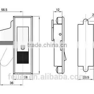Plane Lever Latch Cabinet Lock thumbnail-6