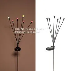 8 Led Warm White Solar Firefly Lamp Pipe Garden Lights Solar Powered Outdoor Decoration Lighting thumbnail-1