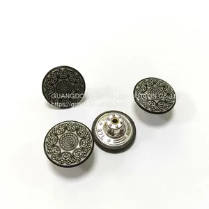 2023 Customized Wholesale Plating Brass Cowboy Button Jeans Buttons for Jeans Clothing thumbnail-1