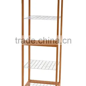 Portable Pine Rack With Plated Basket thumbnail-1