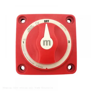 ISURE MARINE 32V Boat Single Circuit Selector Isolator Disconnect Rotary Switch Boat Battery Switch Circuit OFF-1-2 Red thumbnail-3