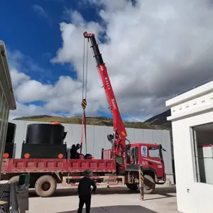 Incineration Treatment. Chimney Has no Black Smoke. Plastic Incineration thumbnail-1
