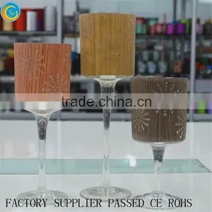 Online 2016 Glass Christmas Promption Candle Holder With Wood Cover Glass Candle Container Quality Choice thumbnail-3